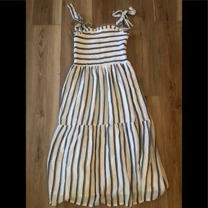 American Eagle Outfitters Striped Dress - White and Blue